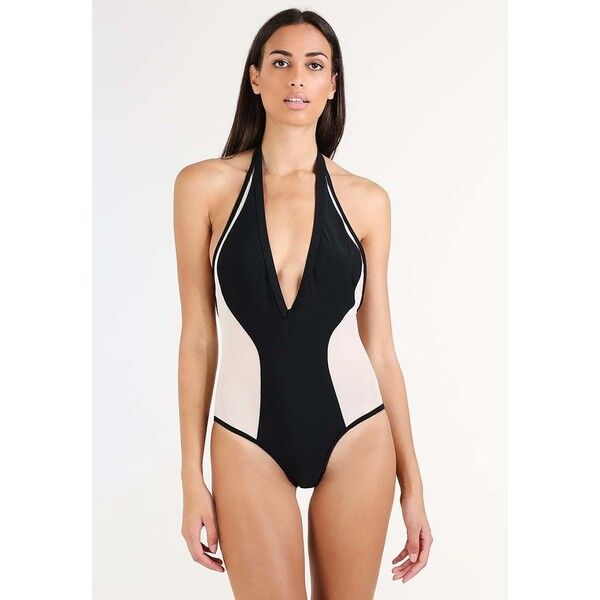 Missguided INVISIBLE PANNEL SWIMSUIT Kostium kąpielowy black M0Q81G00H