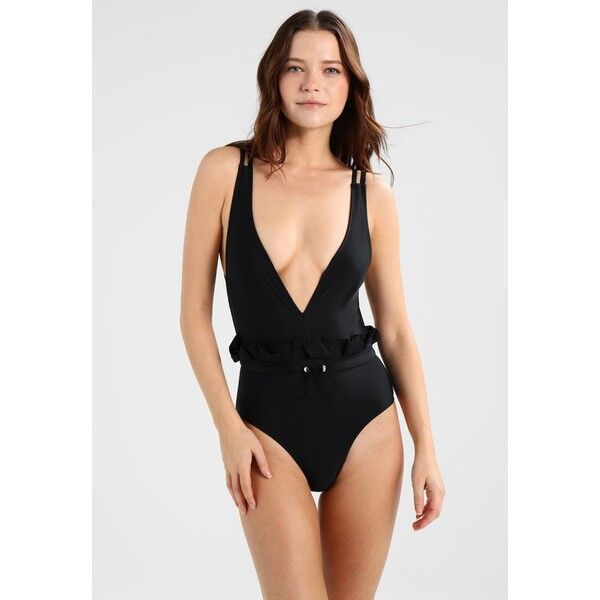 Lost Ink PAPER BAG SWIMSUIT Kostium kąpielowy black L0U81G005