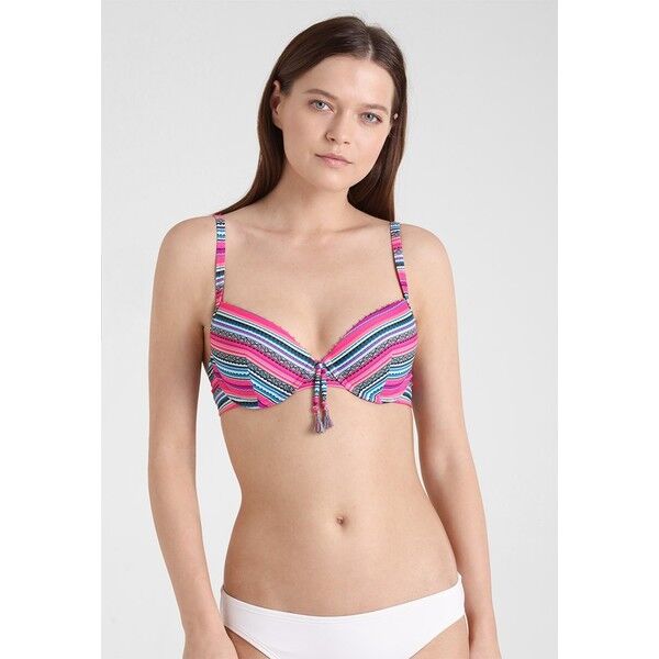 Hunkemöller RAINFOREST STRIPE Góra od bikini pink HM181J006