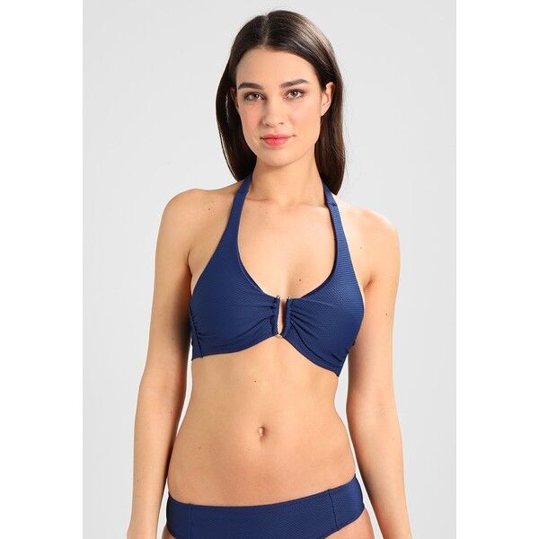 Heidi Klein CORE TEXTURED U BAR Góra od bikini navy HK381J005