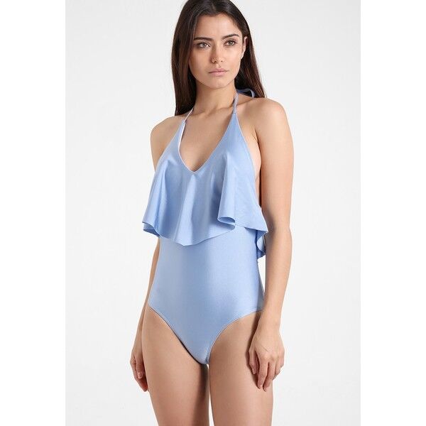 Glamorous GLAMOROUS BLUE FRILL HALTER SWIMSUIT Kostium kąpielowy cornflower GL981G000