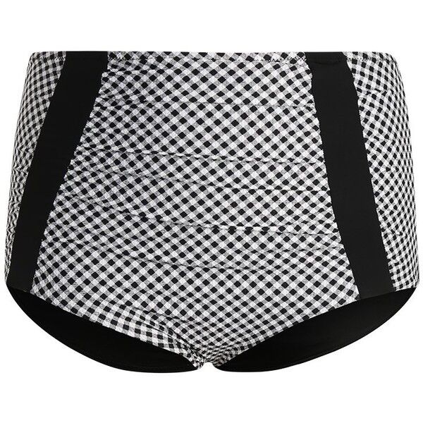 City Chic CORSICA BRIEF Dół od bikini black gingham CIA81I001