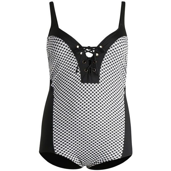 City Chic CORSICA Kostium kąpielowy black gingham CIA81G003