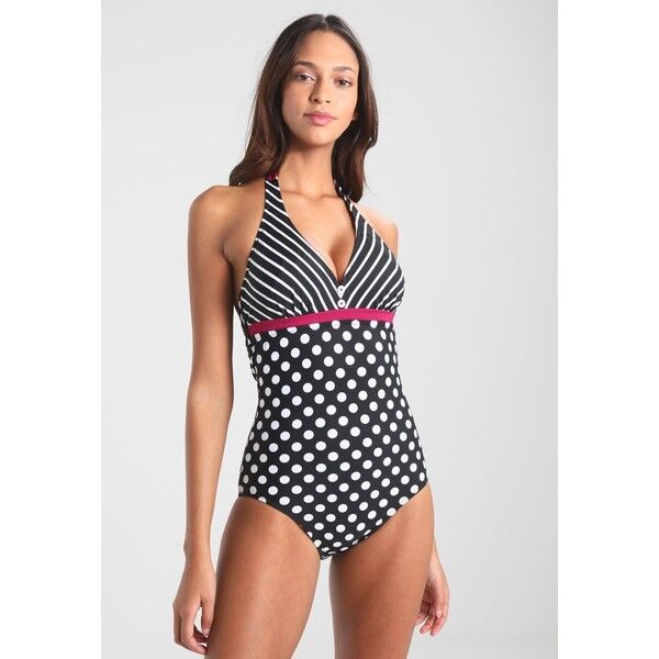 Pour Moi STARBOARDUNDERWIRED HALTER SUIT Kostium kąpielowy black/purple POJ81G006