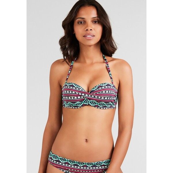 LASCANA WIRE BANDEAU Góra od bikini aubergine L8381J001