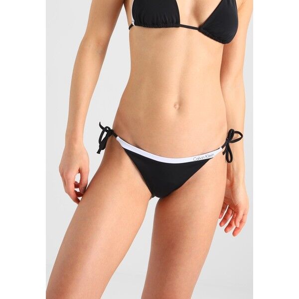 Calvin Klein Swimwear NOS LOGO STRING SIDE TIE Dół od bikini black C1181I001