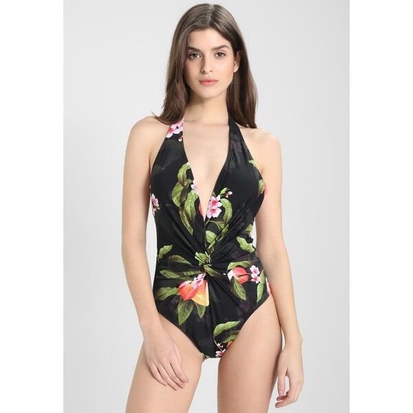 Ted Baker PEACH BLOSSOM TWIST SWIMSUIT Kostium kąpielowy black TE481G009