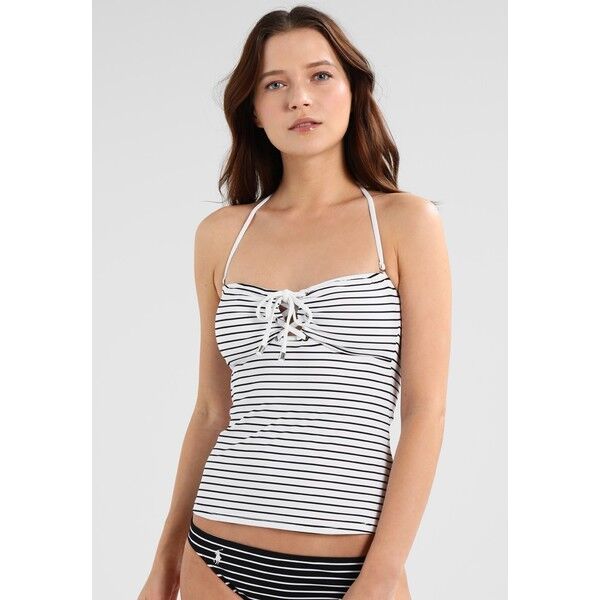Polo Ralph Lauren LACED TUBINI Góra od bikini white/black PO281J003