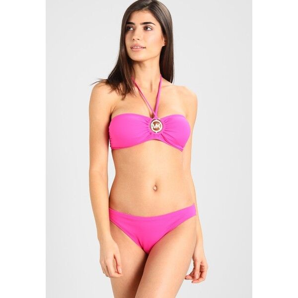 MICHAEL Michael Kors LOGO RING BANDEAU CLASSIC BOTTOM SET Bikini ultra pink MK181L000