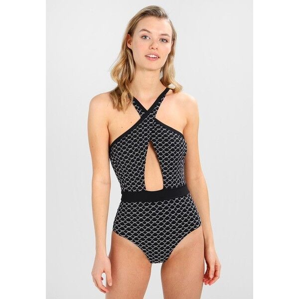 Bondi Born HIGH TIDE WRAP NECK MALLIOT Kostium kąpielowy black B0G81G000