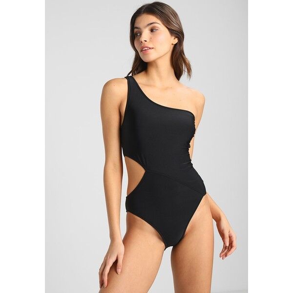 Seafolly FLASH BACK ONE SHOULDER MAILLOT Kostium kąpielowy black S1981G00V