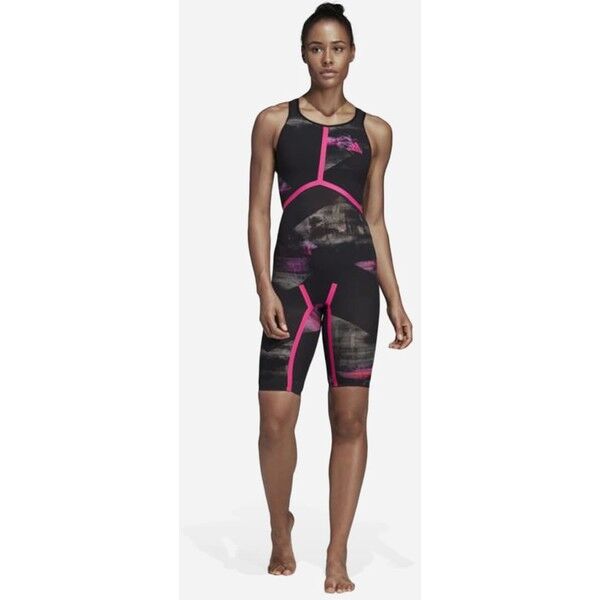 adidas Performance ADIZERO Kostium kąpielowy black/pink AD581G022
