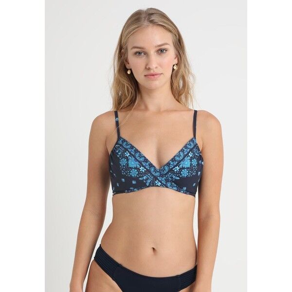 Seafolly SUNFLOWER BORDER WRAP FRONT BOOSTER Góra od bikini indigo S1981J03Q