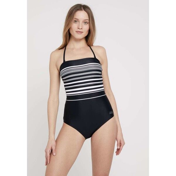 Zoggs STRAPLESS Kostium kąpielowy black/white ZG181G01M