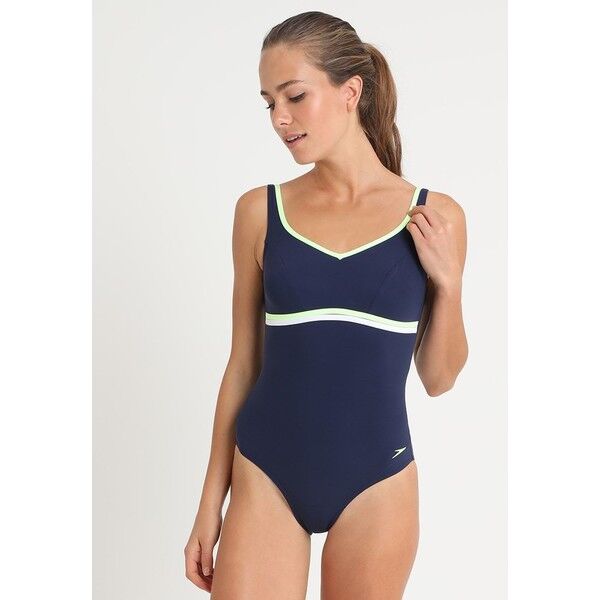 Speedo CONTOURLUXE Kostium kąpielowy navy/green 1SP81G02G