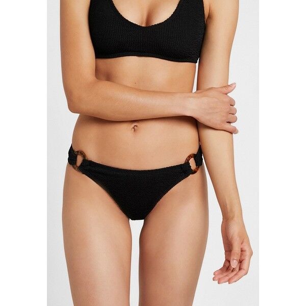 NA-KD TORTOISE DETAIL SMOCKED BOTTOM Dół od bikini black NAA81I001