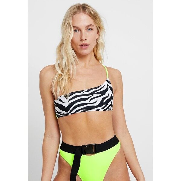 Jaded London SHOULDER CROP ZEBRA PRINT Góra od bikini multi JL081J00F