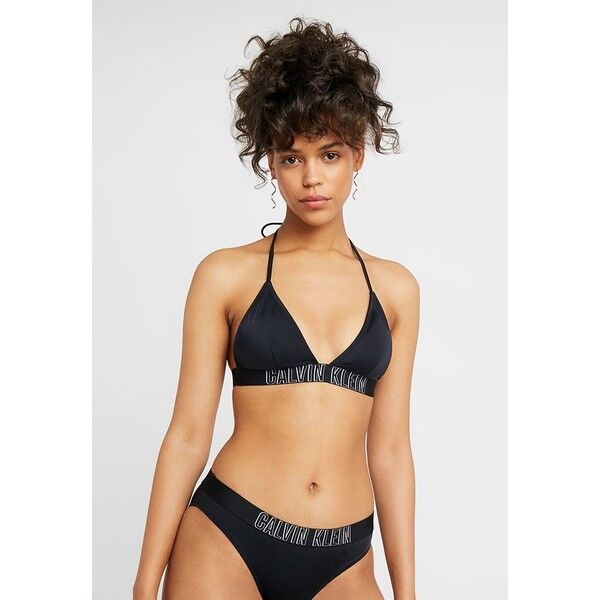 Calvin Klein Swimwear INTENSE POWER FIXED TRIANGLE Góra od bikini black C1781J00Z