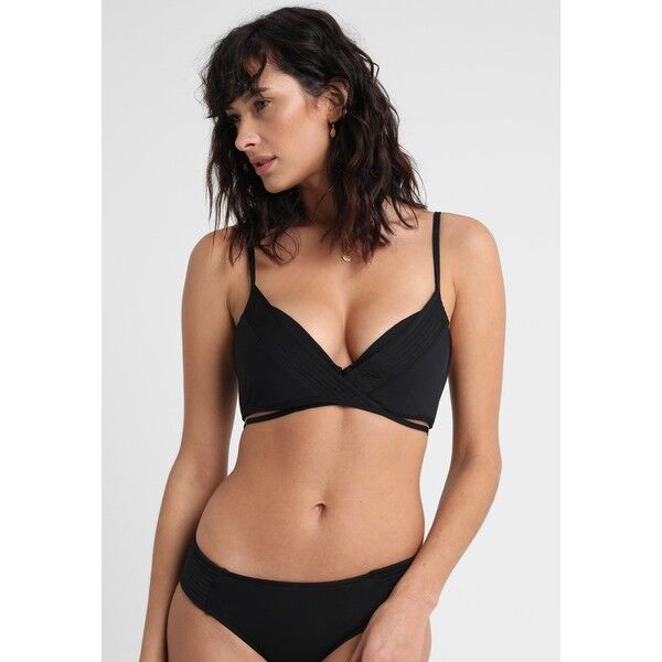 Seafolly QUILTED WRAP FRONT BOOSTER Góra od bikini black S1981J03X