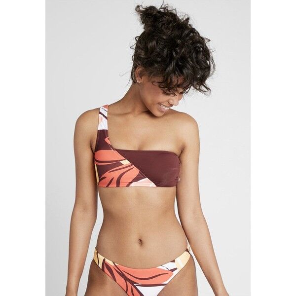 Seafolly CUTCOPY ONE SHOULDER BANDEAU Góra od bikini tangelo S1981J04P