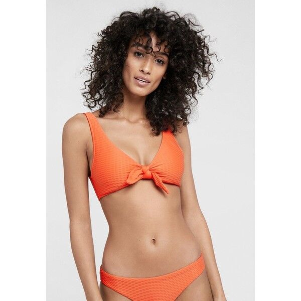 Seafolly LALUNA TIE FRONT CROP Góra od bikini tangelo S1981J04F