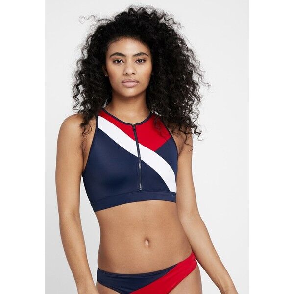 Tommy Hilfiger ARCHIVE CROP TOP Góra od bikini navy blazer TO181J00P
