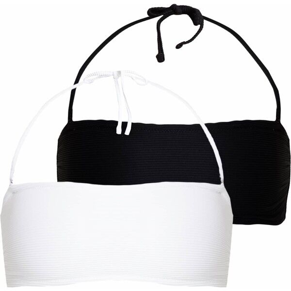 Anna Field 2 PACK Góra od bikini white/black AN681J00C