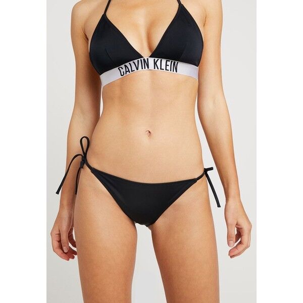 Calvin Klein Swimwear INTENSE POWER CHEEKY STRING SIDE TIE Dół od bikini black C1781I011