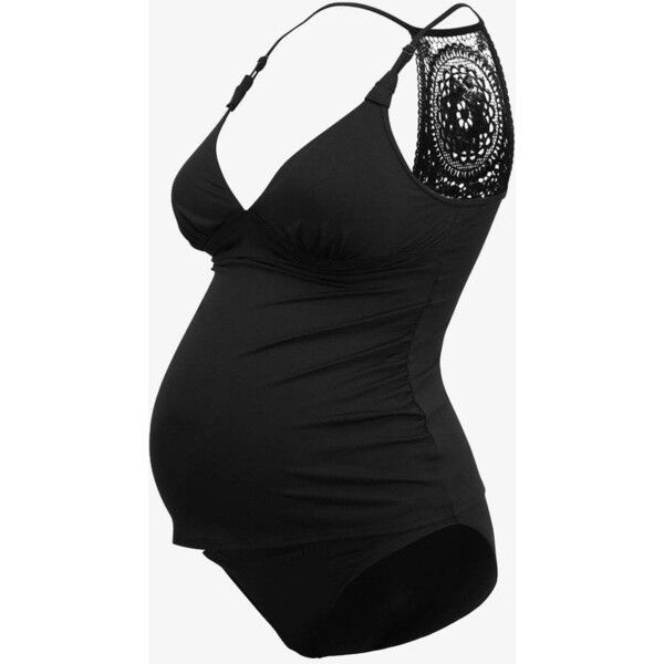 Cache Coeur MATERNITY TANKINI WITH FIXED PADS SET Bikini black CZ089H005