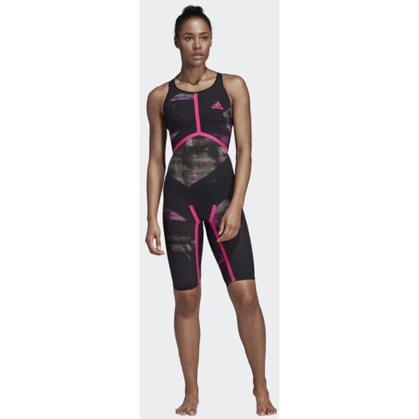 adidas Performance ADIZERO XVIII FREESTYLE SWIMSUIT Kostium kąpielowy black AD581G02F