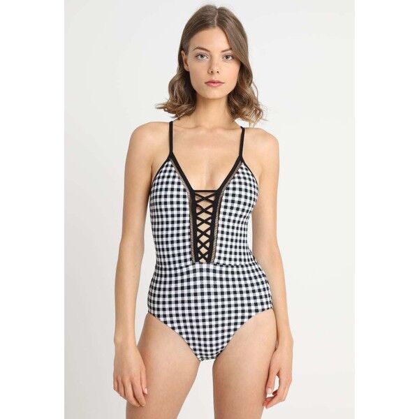Seafolly LA BELLE LACE UP MAILLOT Kostium kąpielowy black S1981G012