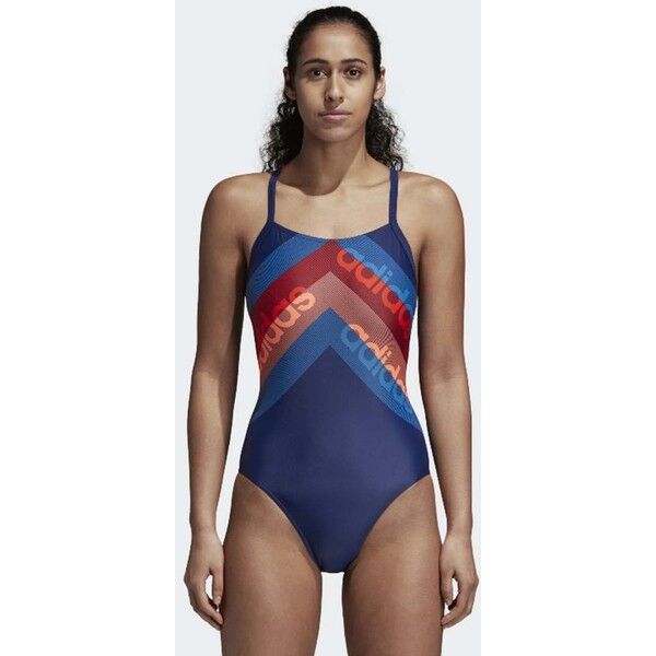 adidas Performance ATHLY LIGHT GRAPHIC SWIMSUI Kostium kąpielowy blue AD581G01J