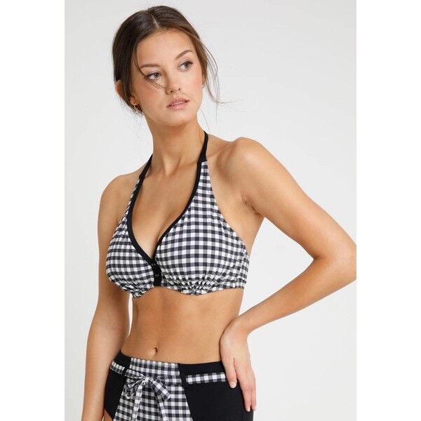 Pour Moi CHECKERS HIDDEN TRIANGLE UNDERWIRED Góra od bikini black/white POJ81J00E
