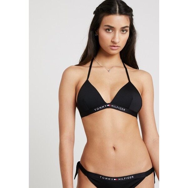 Tommy Hilfiger CORE SOLID LOGO TRIANGLE Góra od bikini black TO181J00Y