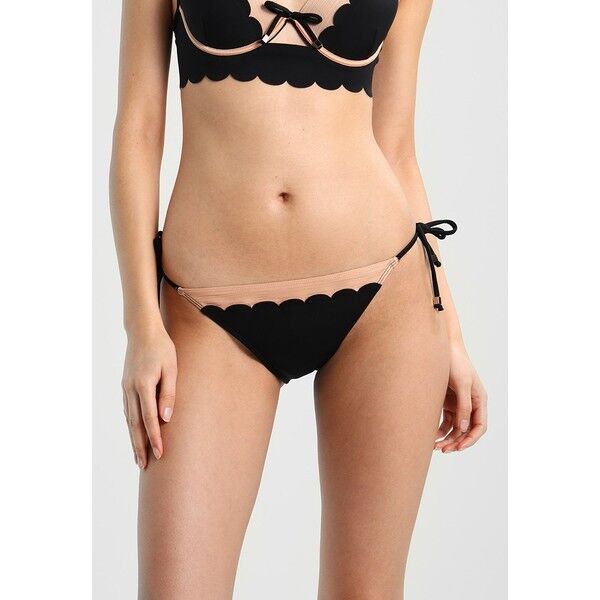 River Island SCALLOP TIE SIDE BRIEF Dół od bikini black RI981I00K