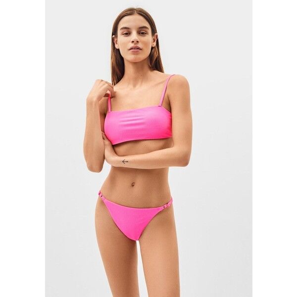 Bershka NEON Dół od bikini neon pink BEJ81I000
