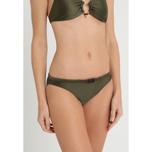 Polo Ralph Lauren BELTED HIPSTER Dół od bikini olive PO281I00J
