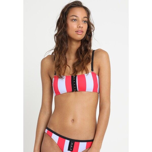 Topshop STRIPE BANDEAU Góra od bikini blue TP781J00Z