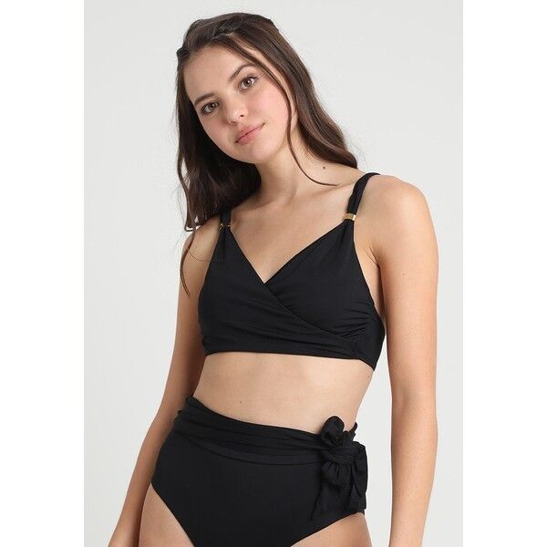 Lauren Ralph Lauren BEACH CLUB SOLIDS WRAP Góra od bikini black L4281J009