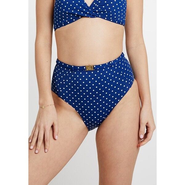 Lauren Ralph Lauren HIGH WAIST BELTED PANT SHAPING FIT LOGO BELT BUCKLE Dół od bikini dark blue L4281I009
