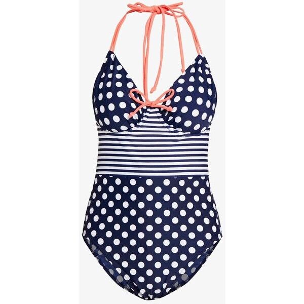 Pour Moi SEA BREEZE ADJUSTABLE HALTER UNDERWIRED SUIT Kostium kąpielowy navy/coral POJ81G00E