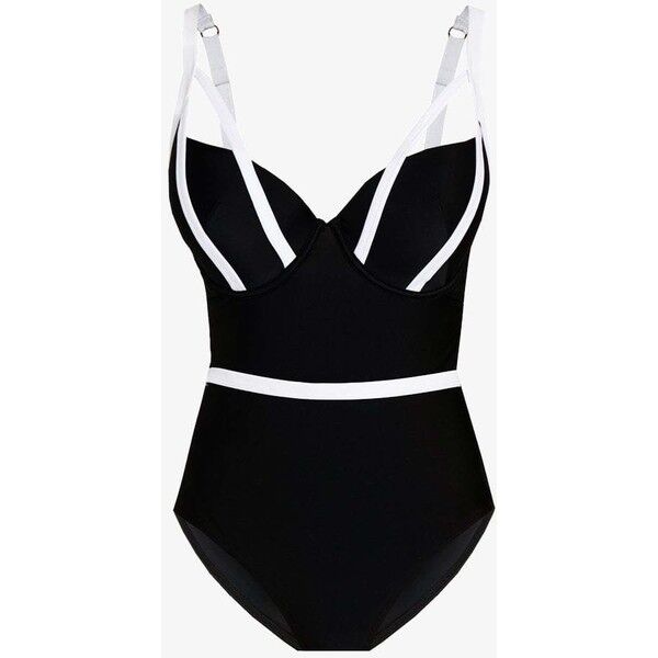 BlueBella MORE MAWSON SWIMSUIT Kostium kąpielowy black/white BZ381G006
