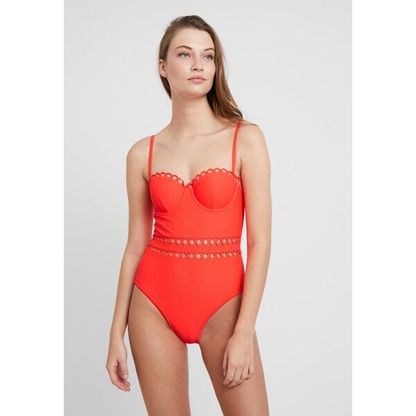 Ted Baker LAEYAH TRIM BALCONETTE SWIMSUIT Kostium kąpielowy coral TE481G00V