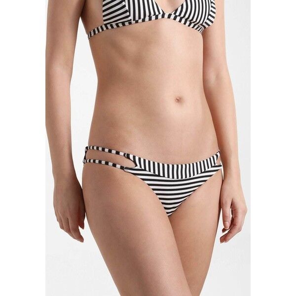 Topshop STRIPE CUTOUT BRIEF Dół od bikini monochrome TP781I00C