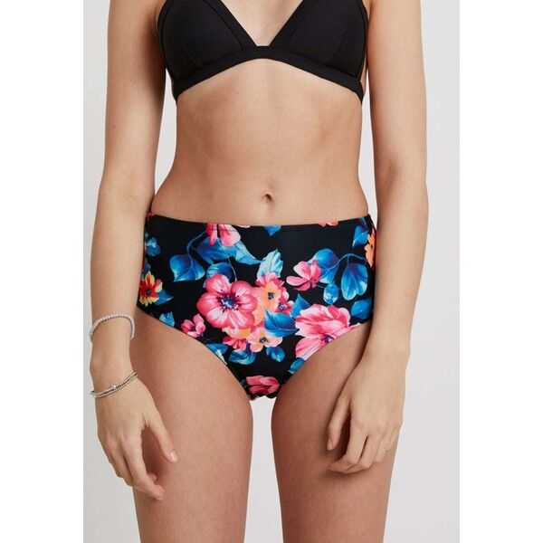 Boux Avenue MENORCA FLORAL HIGH WAIST BRIEF Dół od bikini black BOF81I00I