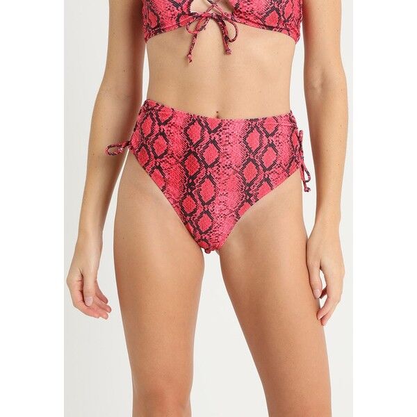 Missguided LACE UP SIDE HIGH WAIST BREIF Dół od bikini pink M0Q81I001