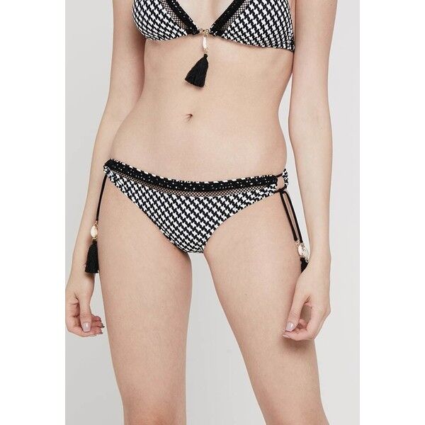 watercult VINTAGE CHECKS BOTTOM Dół od bikini black/offwhite WC381I00A