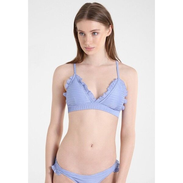 Lost Ink RUFFLE TRIM Góra od bikini light blue L0U81J00A
