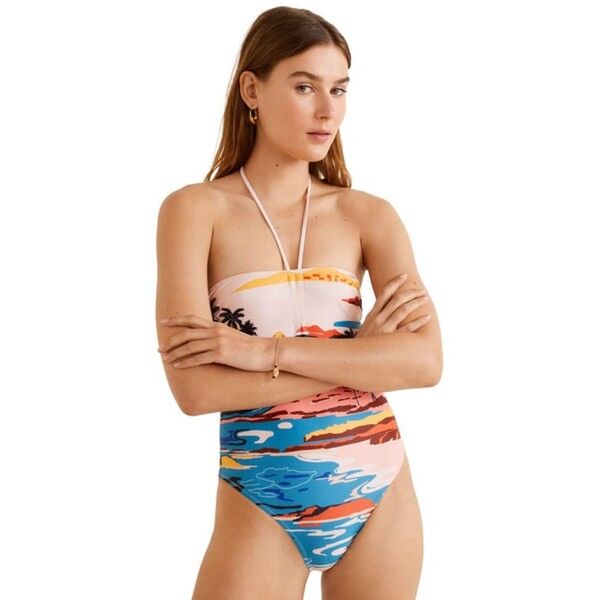Mango HAWAI Kostium kąpielowy blue M9181G00U