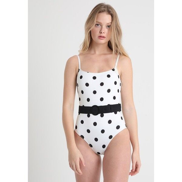 Solid & Striped THE NINA BELT SMALL DOTS Kostium kąpielowy cream/black QS681G00G